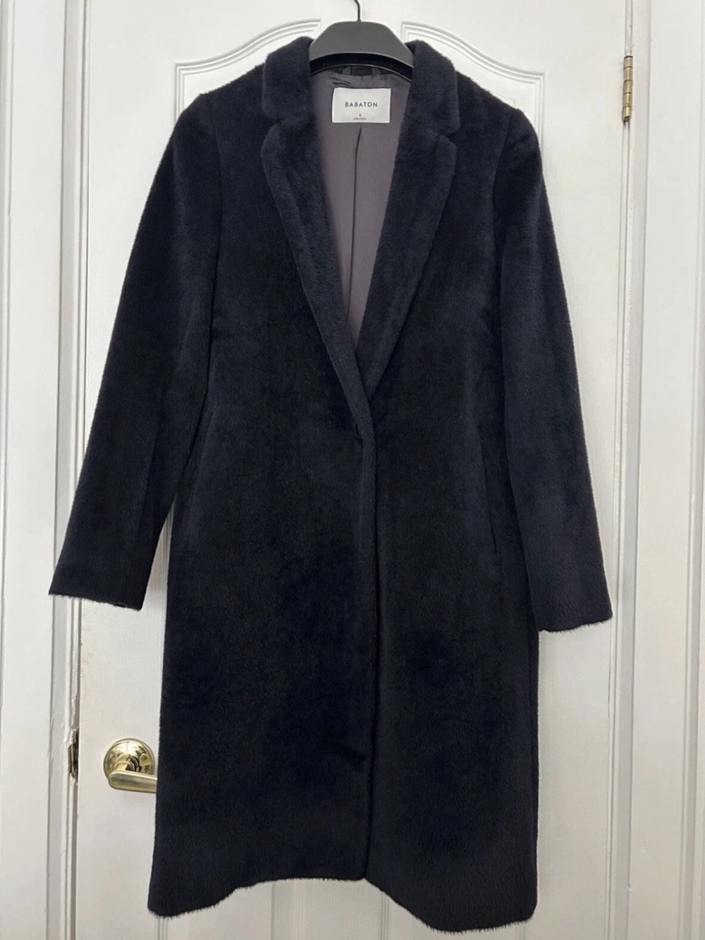 Aritzia Babaton Black Alpaca Wool Stedman Coat